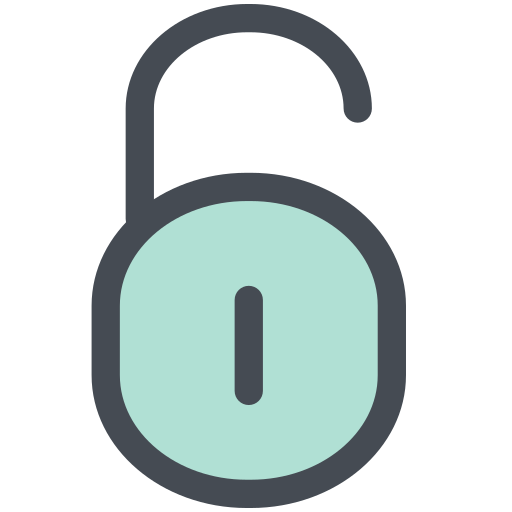 General, office, open padlock, safety, unlock, unlock padlock, unlocking icon